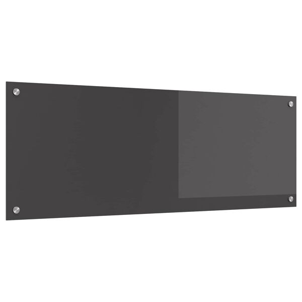 vidaXL Protection de cuisine Gris fonc&eacute; 110 x 40 cm verre tremp&eacute;