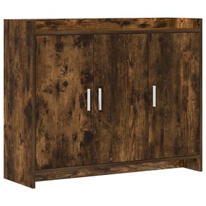 vidaXL Buffet Ch&ecirc;ne fum&eacute; 98,5 x 33 x 80 cm Bois d'ing&eacute;nierie