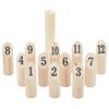 vidaXL Ensemble de jeu Number Kubb 13 pcs sac de transport pin massif