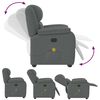 vidaXL Fauteuil de massage inclinable Gris fonc&eacute; Tissu