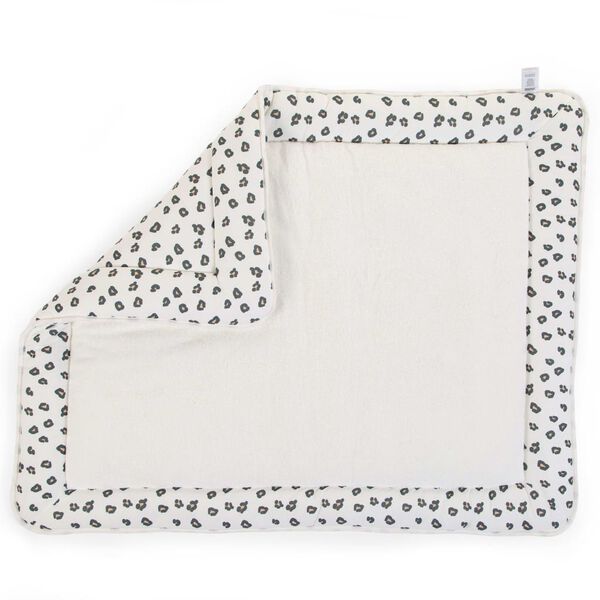 CHILDHOME Tapis de parc pour enfants 95x75 cm Jersey L&eacute;opard