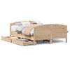 vidaXL Cadre de lit sans matelas 135x190 cm bois de pin massif