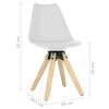 vidaXL Chaises pivotantes &agrave; manger lot de 4 blanc PP