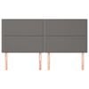 vidaXL T&ecirc;te de lit Gris 180x5x118/128 cm Similicuir
