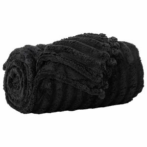 vidaXL plaid Noir 150 x 130 cm 0.45 kg Polaire