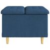 vidaXL Tabouret bouton avec coussin Bleu 60 x 60 x 45 cm tissu