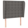 vidaXL T&ecirc;te de lit avec oreilles Gris 103x23x118/128 cm Similicuir