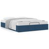 vidaXL Cadre de lit ottoman sans matelas bleu 140x190 cm tissu