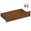 vidaXL Cadre de lit avec 2 tiroirs Marron miel Bois de pin 90x200 cm