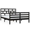 vidaXL Cadre de lit sans matelas noir bois massif