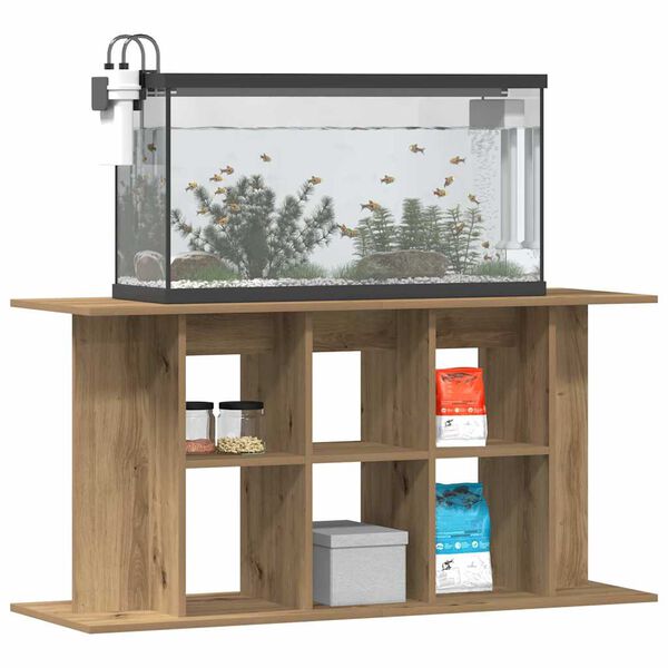 vidaXL Support d'aquarium Ch&ecirc;ne artisanal 120 x 40 x 60 cm Bois d'ing&eacute;nierie