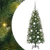 vidaXL Sapin de No&euml;l artificiel avec 150 LED Vert 120 cm PE et PVC