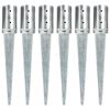 vidaXL Piquets au sol 6 pcs Argent&eacute; 8x61 cm Acier galvanis&eacute;