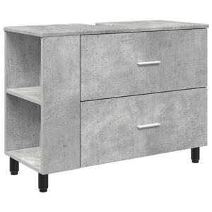 vidaXL Unit&eacute; de vanit&eacute; de salle de bain Gris b&eacute;ton 80 x 35 x 60 cm