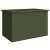 vidaXL Coffre de rangement de jardin Acier galvanis&eacute; 80 x 50,5 x 50 cm