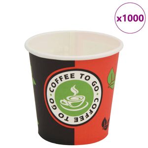 vidaXL Gobelet &agrave; caf&eacute; jetable 1000 pcs Papier 120 ml (4 oz)