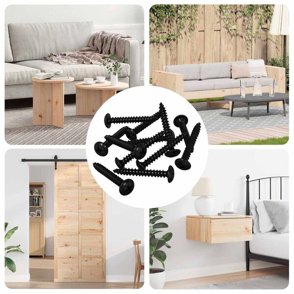 vidaXL Clou de Taraudage 8219 pcs Noir Acier