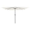 vidaXL Parasol de jardin Sable 295 x 295 x 245 cm Polyester et Acier