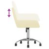 vidaXL Chaise pivotante de bureau Cr&egrave;me Tissu