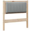vidaXL Tête de lit capitonnée avec tête de lit Marron 80 cm Pin massif