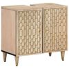 vidaXL Armoire lavabo de salle de bain bois massif de manguier