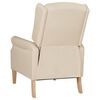 vidaXL Fauteuil inclinable Cr&egrave;me Tissu