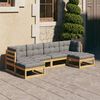 vidaXL Salon de jardin 6 pcs avec coussins Bois de pin massif