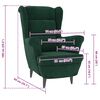 vidaXL Fauteuil vert fonc&eacute; velours
