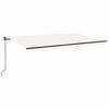 vidaXL Auvent manuel r&eacute;tractable 500x350 cm Cr&egrave;me