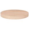 vidaXL Dessus de table rond &Oslash;40x4 cm Bois de ch&ecirc;ne massif non trait&eacute;