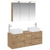 vidaXL Ensemble de mobilier de salle de bain 4 pcs Ch&ecirc;ne artisanal