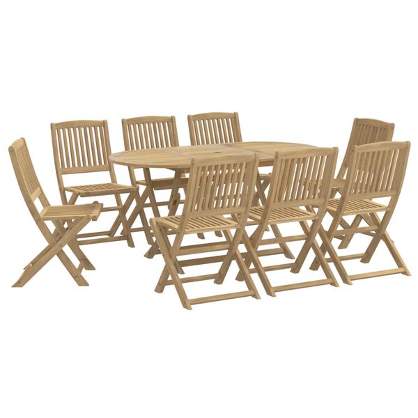 vidaXL Ensemble &agrave; manger de jardin 9 pcs bois d'acacia solide