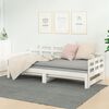 vidaXL Lit coulissant sans matelas blanc 2x(90x190) cm