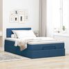 vidaXL Lit ottoman avec matelas et LED Bleu 120x200 cm Tissu