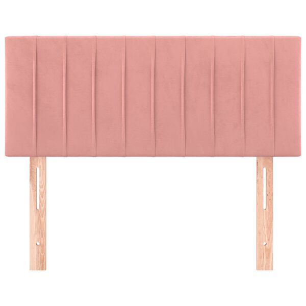 vidaXL Tête de lit Rose 90x5x78/88 cm Velours