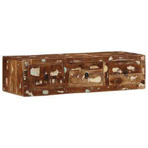 VidaXL Meuble TV mural 100x32x25 cm bois massif de r&eacute;cup&eacute;ration