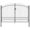 vidaXL Porte Double WOERDEN 299,5 x 249,5 cm Acier Gris Verrouillable