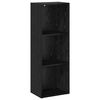 vidaXL &Eacute;tag&egrave;re 3 niveaux 40 x 30 x 114 cm Bois d'ing&eacute;nierie Ch&ecirc;ne noir