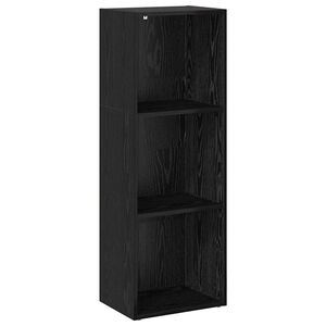 vidaXL &Eacute;tag&egrave;re 3 niveaux 40 x 30 x 114 cm Bois d'ing&eacute;nierie Ch&ecirc;ne noir