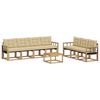 vidaXL Ensemble de canap&eacute;s d'ext&eacute;rieur 8 pc Blanc et Beige