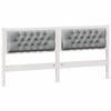 vidaXL T&ecirc;te de lit Autre Blanc et gris clair 180 cm Bois massif en pin