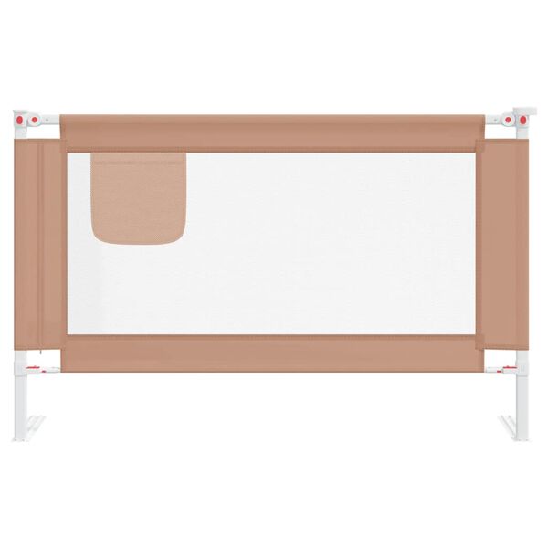 vidaXL Barri&egrave;re de s&eacute;curit&eacute; de lit d'enfant Taupe 120x25 cm Tissu