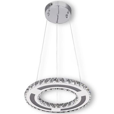 Lampe suspendue de cristal en forme d'anneau LED 13 W