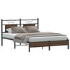 vidaXL Cadre de lit sans matelas ch&ecirc;ne marron 140x200 cm