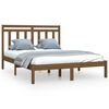 vidaXL Cadre de lit Marron miel Bois massif 140x200 cm