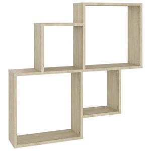 vidaXL &Eacute;tag&egrave;re murale cube Ch&ecirc;ne sonoma 80x15x78,5cm Bois d&rsquo;ing&eacute;nierie