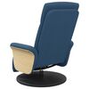 vidaXL Fauteuil inclinable avec repose-pieds bleu tissu