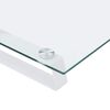 vidaXL Support de moniteur blanc 40x20x8 cm verre trempé et métal