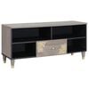 vidaXL Meuble TV Gris 100 x 33 x 46 cm Bois de mangue massif