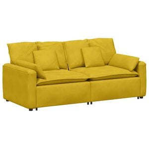 vidaXL Canap&eacute; modulable avec coussins jaunes